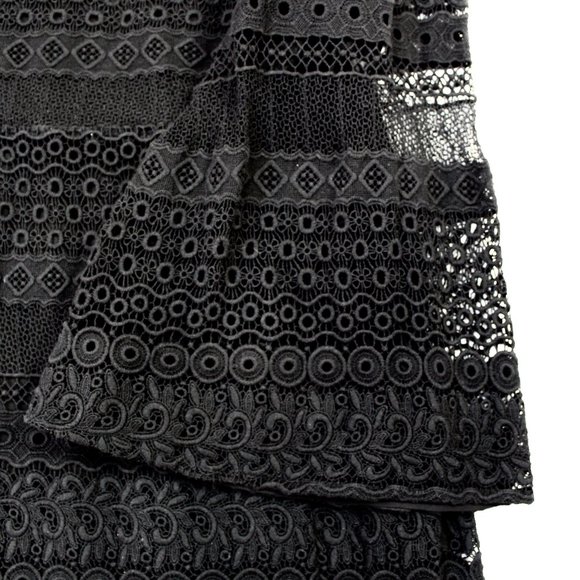 Rebecca Minkoff Lace Eyelet Slit Back Dress Size 10 - Picture 6 of 7